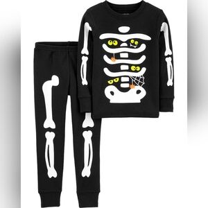 Baby 2-Piece Glow Skeleton 100% Snug Fit Cotton Pajamas Size 12months